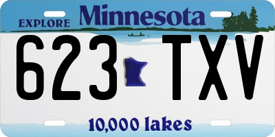 MN license plate 623TXV