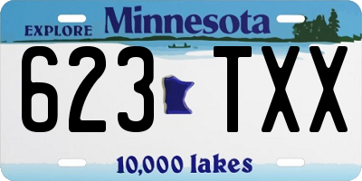 MN license plate 623TXX