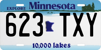MN license plate 623TXY