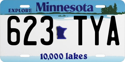 MN license plate 623TYA