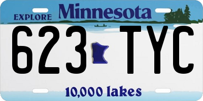 MN license plate 623TYC