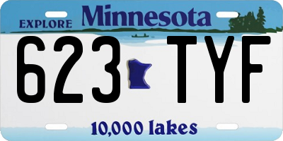 MN license plate 623TYF