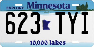 MN license plate 623TYI