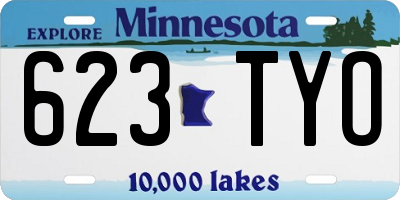 MN license plate 623TYO