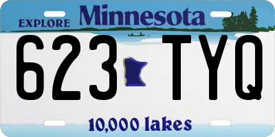 MN license plate 623TYQ