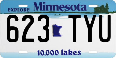MN license plate 623TYU