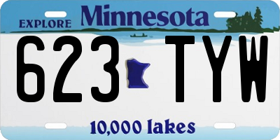 MN license plate 623TYW