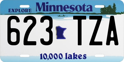 MN license plate 623TZA