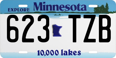 MN license plate 623TZB