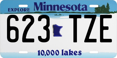 MN license plate 623TZE