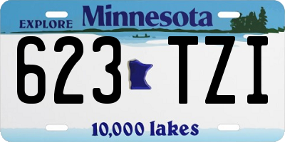 MN license plate 623TZI