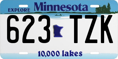MN license plate 623TZK