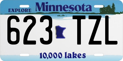 MN license plate 623TZL
