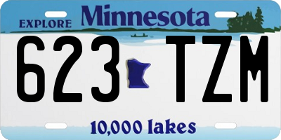 MN license plate 623TZM