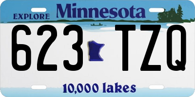 MN license plate 623TZQ