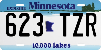 MN license plate 623TZR