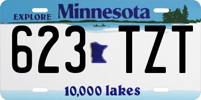 MN license plate 623TZT