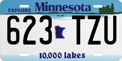 MN license plate 623TZU