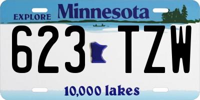 MN license plate 623TZW