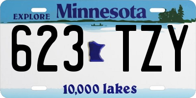 MN license plate 623TZY