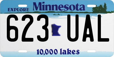 MN license plate 623UAL