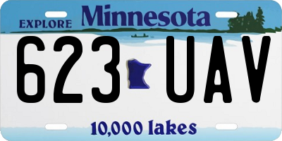 MN license plate 623UAV