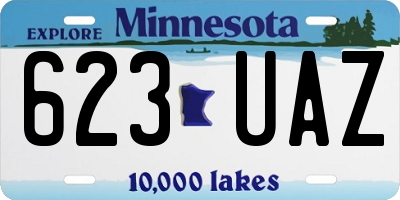 MN license plate 623UAZ