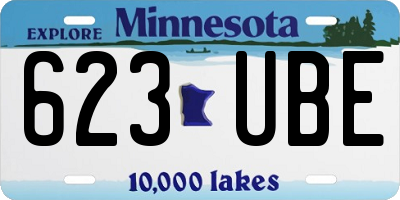 MN license plate 623UBE