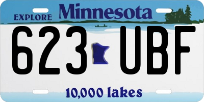 MN license plate 623UBF