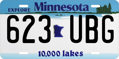MN license plate 623UBG