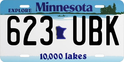 MN license plate 623UBK