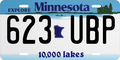 MN license plate 623UBP