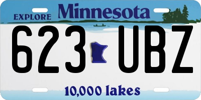 MN license plate 623UBZ