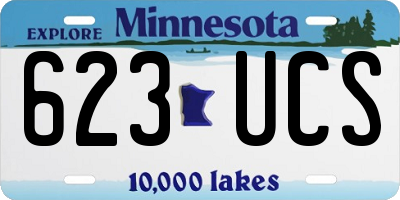 MN license plate 623UCS