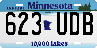 MN license plate 623UDB