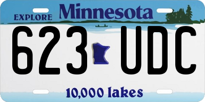 MN license plate 623UDC