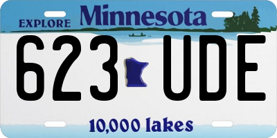 MN license plate 623UDE