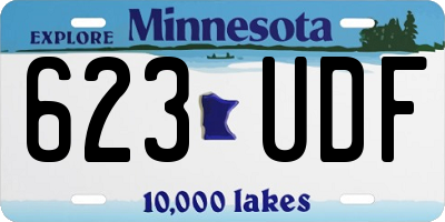 MN license plate 623UDF