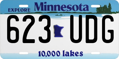 MN license plate 623UDG