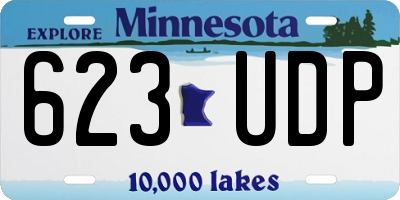 MN license plate 623UDP