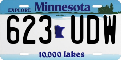 MN license plate 623UDW