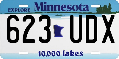 MN license plate 623UDX