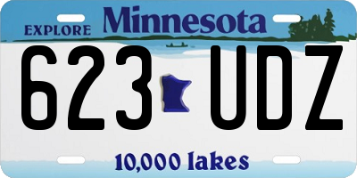 MN license plate 623UDZ