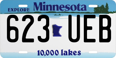 MN license plate 623UEB