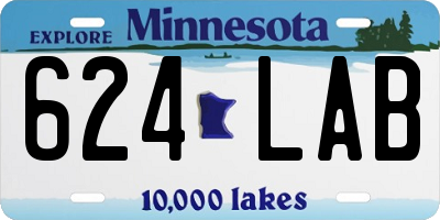 MN license plate 624LAB