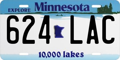 MN license plate 624LAC