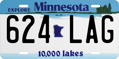 MN license plate 624LAG