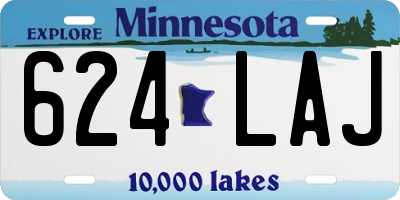 MN license plate 624LAJ