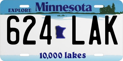 MN license plate 624LAK