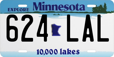 MN license plate 624LAL